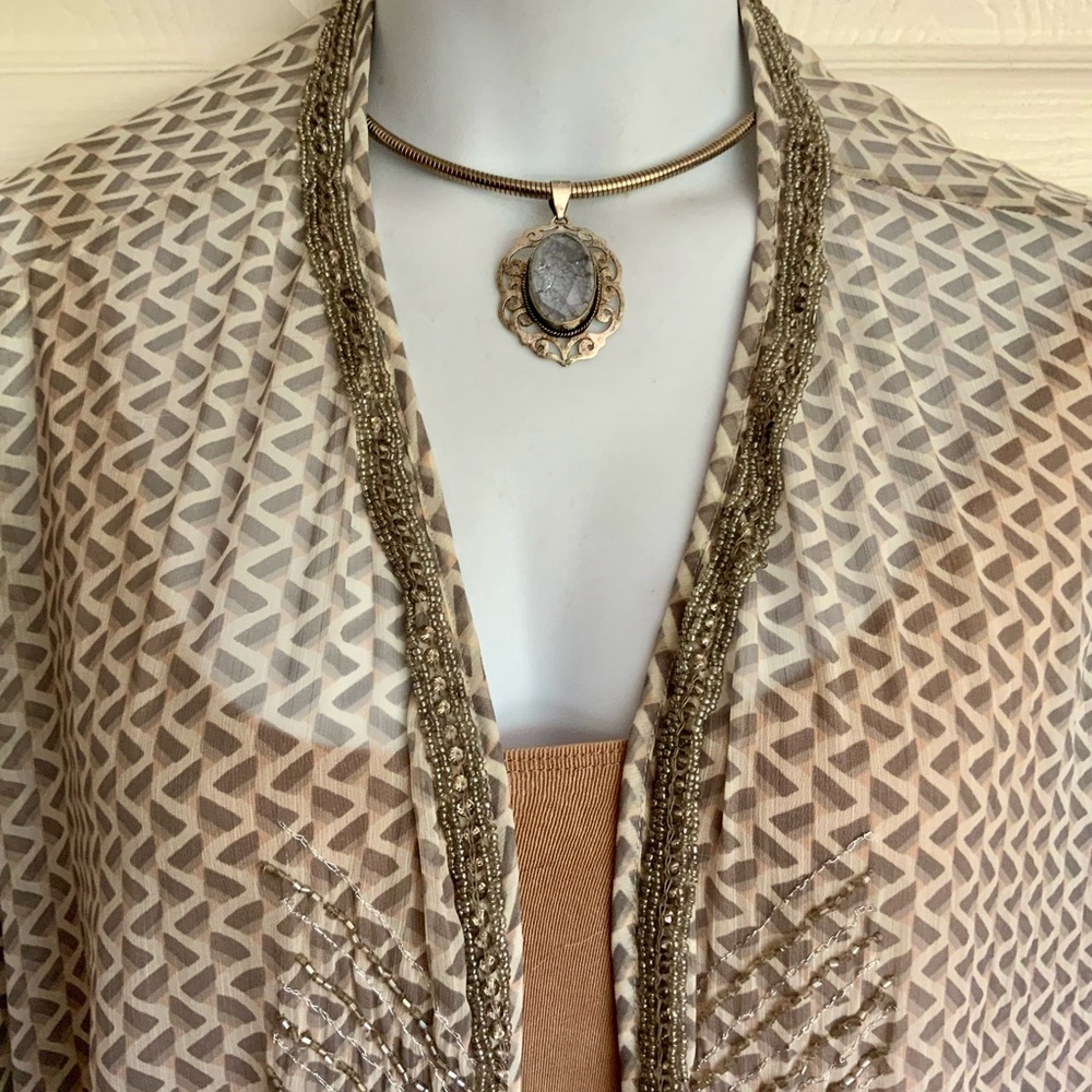 ANDERSON & LAUTH…Kimono inspired beaded top